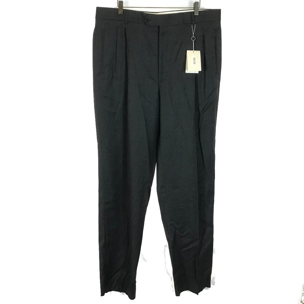 NWT Mens Size 40 MANI - Giorgio Armani Gray Pure Wool Dress Trouser Pants